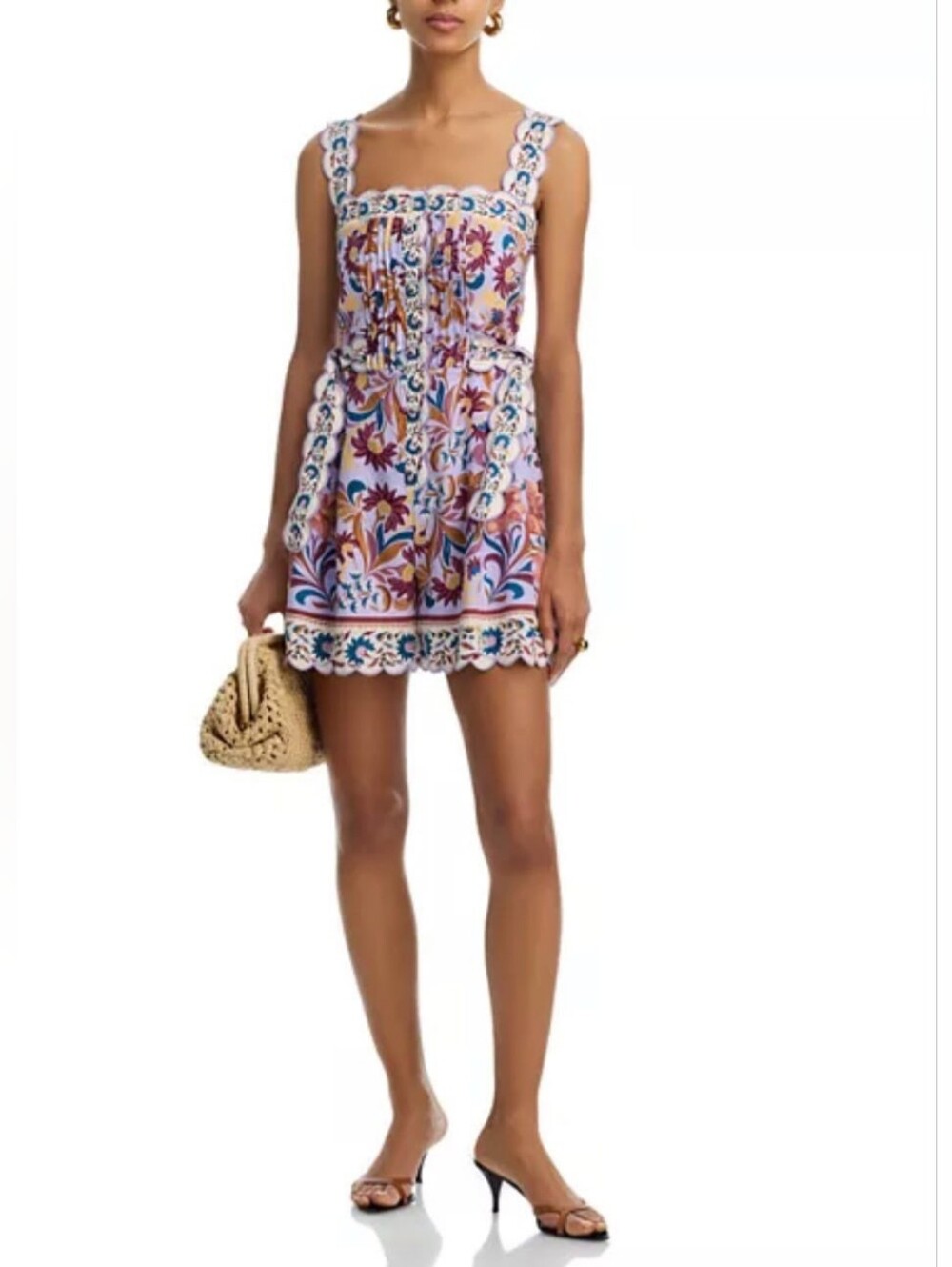 FARM Rio Flower Tiles Lilac Romper
